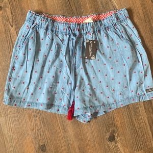 Chambray with Red Dots Matilda Jane Shorts